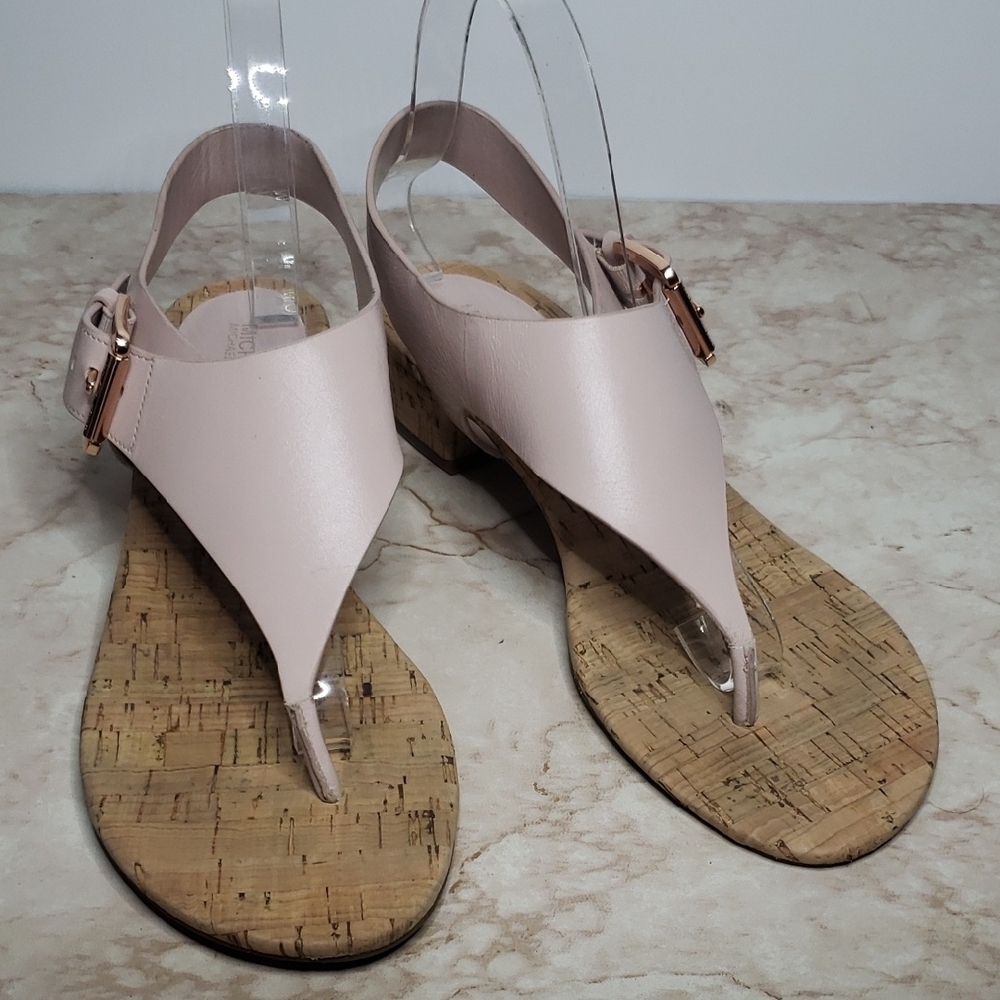 Michael Kors Pink Cork Thong Sandals